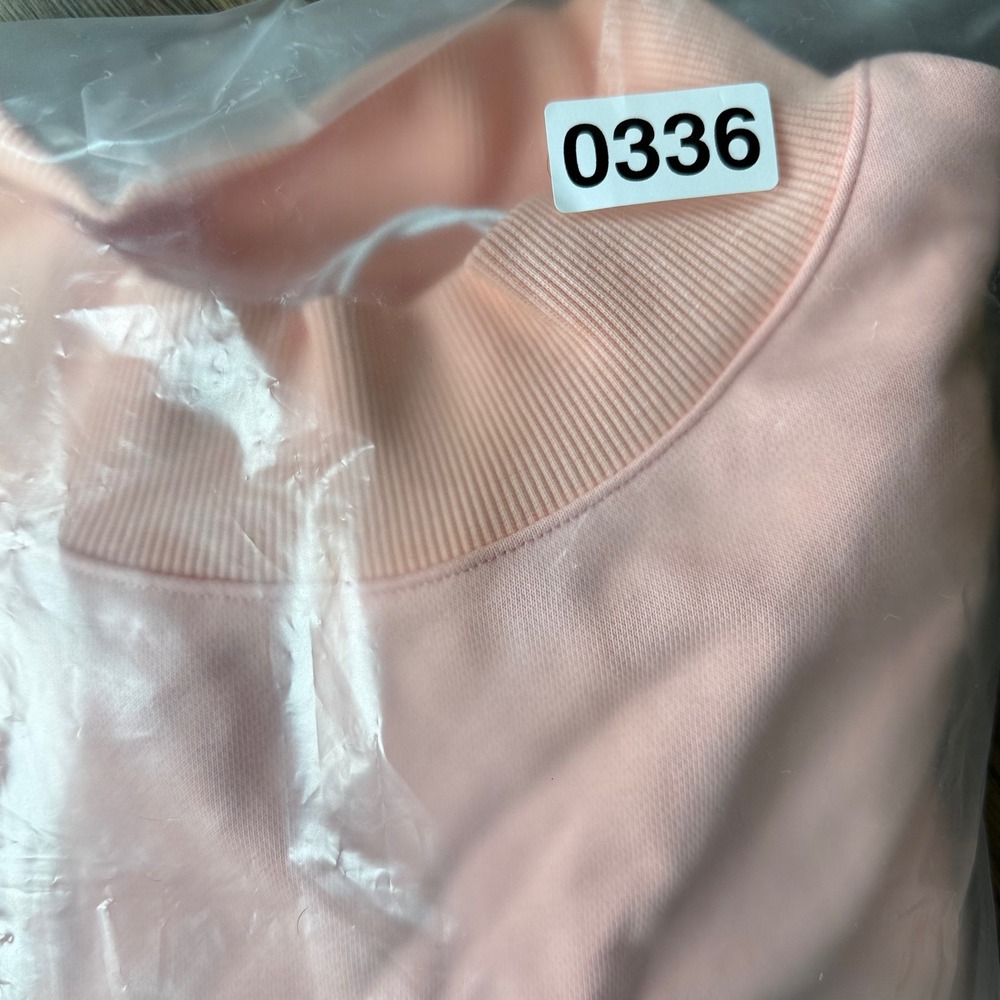 Parke Valentine's Day Varsity Mockneck sweatshirt pink "PARKE" small heart - Picture 7 of 7